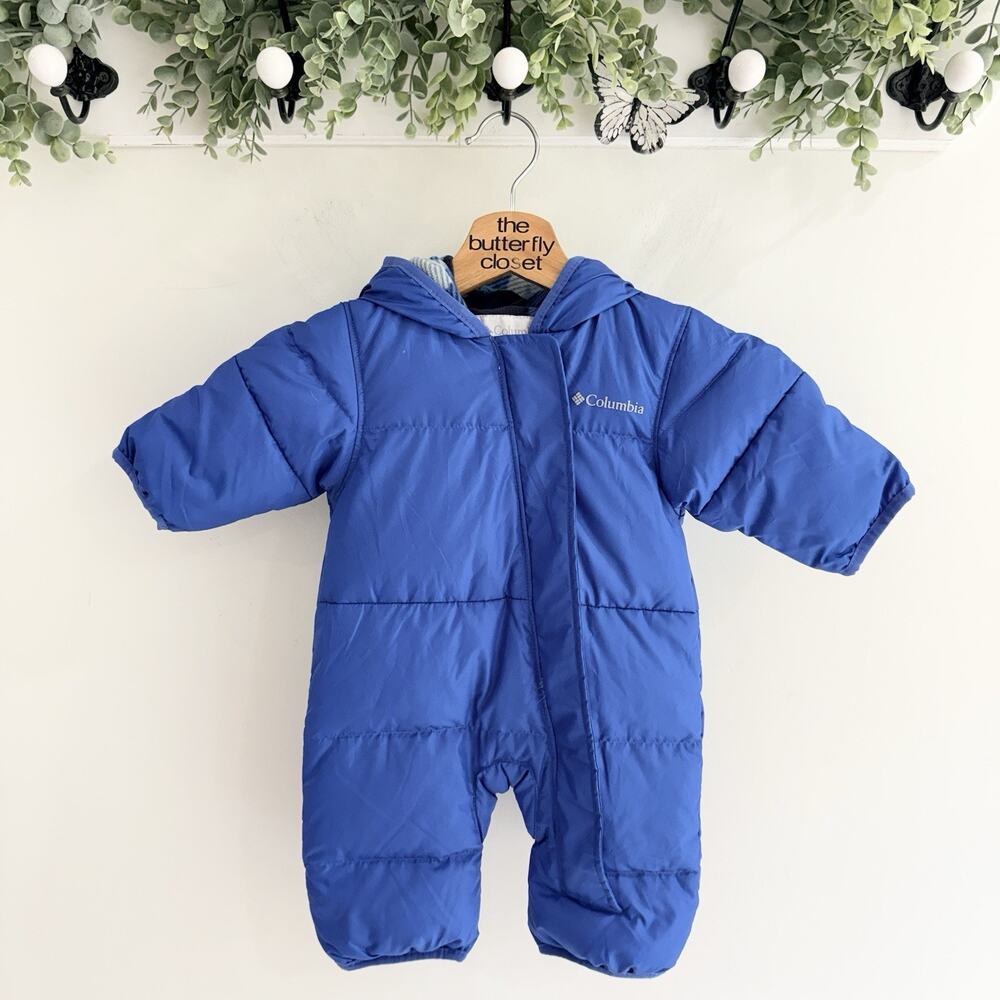 Columbia Kids Snuggly Bunny Bunting Snowsuit Blue Size 0-3 Months C5353